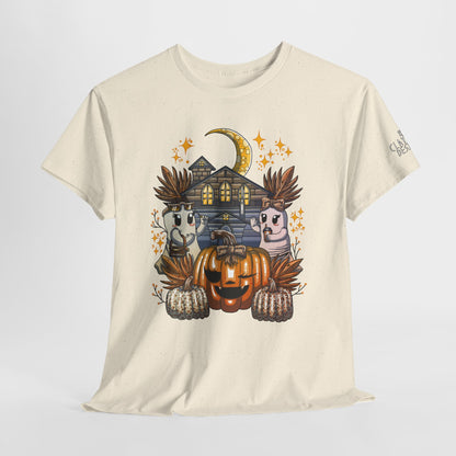 Adult Halloween Pumpkin Unisex Heavy Cotton Tee