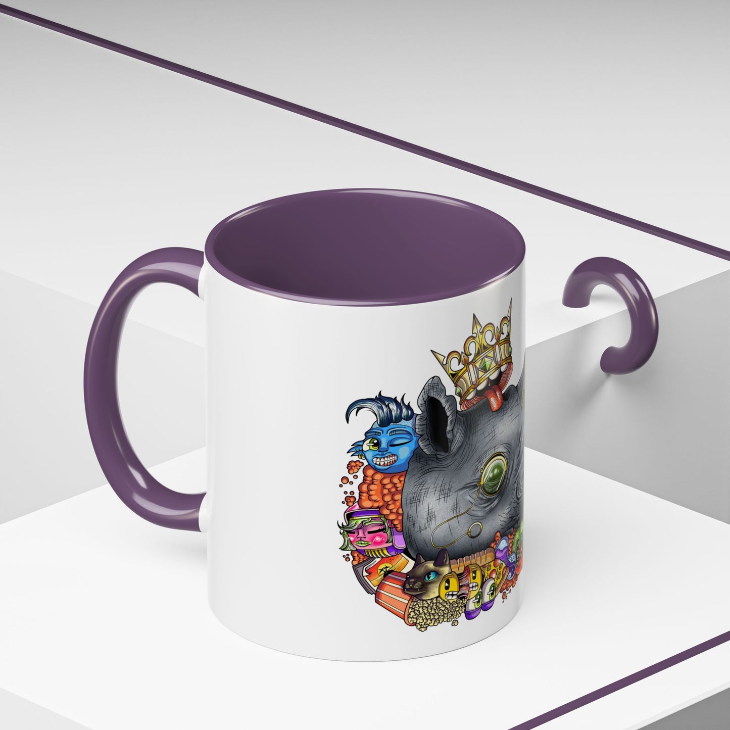 Accent Coffee Mug-Doodle Rhino