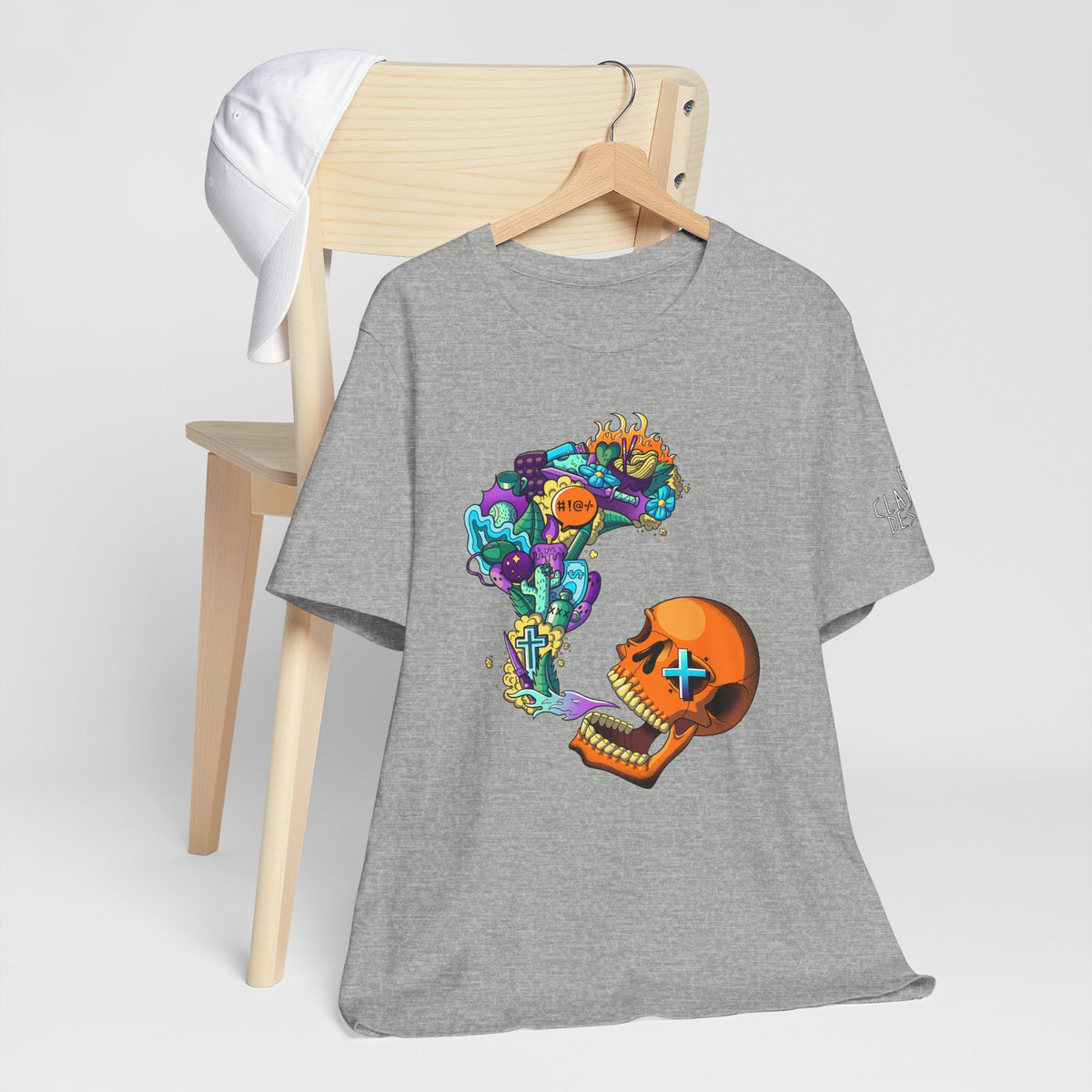 Unisex Jersey Short Sleeve Tee-Doodle Skull
