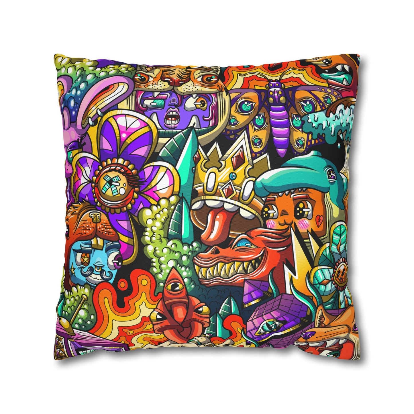 Spun Polyester Square Pillowcase