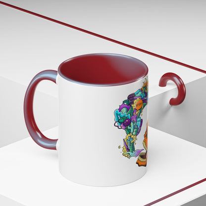 Accent Coffee Mug-Doodle Skull