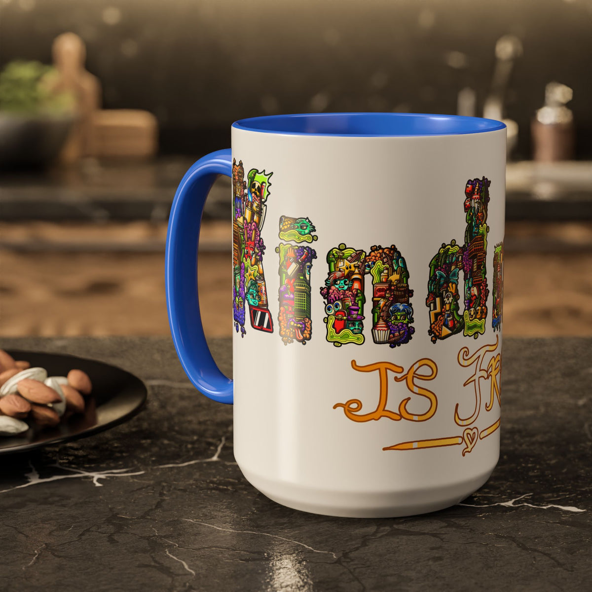 Kindness is Free Colorful Mugs (11oz, 15oz)