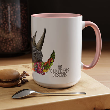 Accent Coffee Mug-Doodle Rhino
