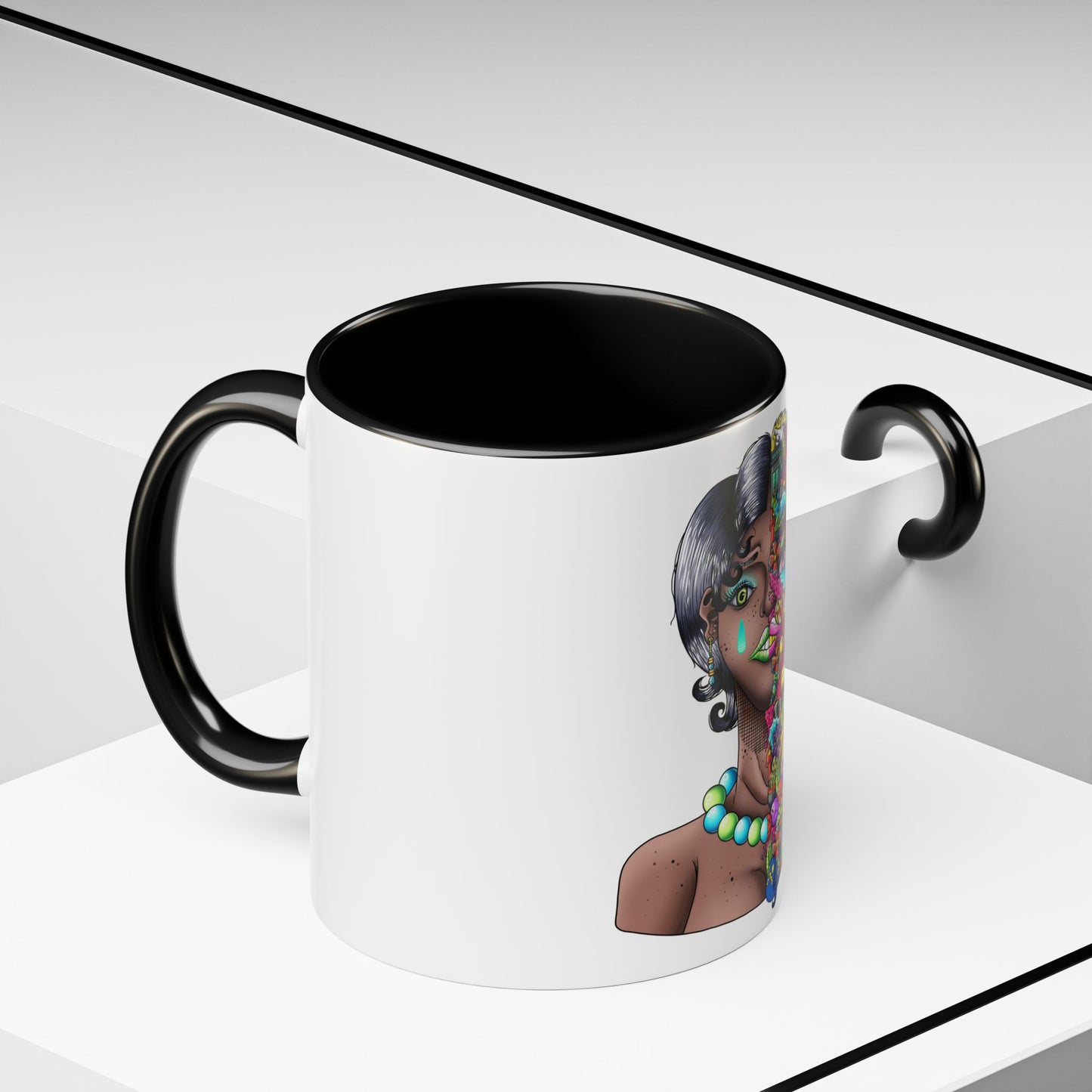 Accent Coffee Mug-Doodle Girl