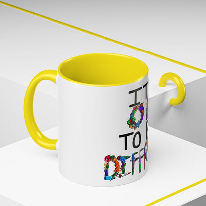 Accent Coffee Mug-Doodle It's OK to be Different