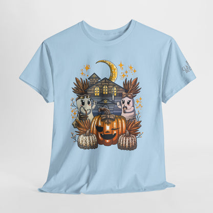Adult Halloween Pumpkin Unisex Heavy Cotton Tee