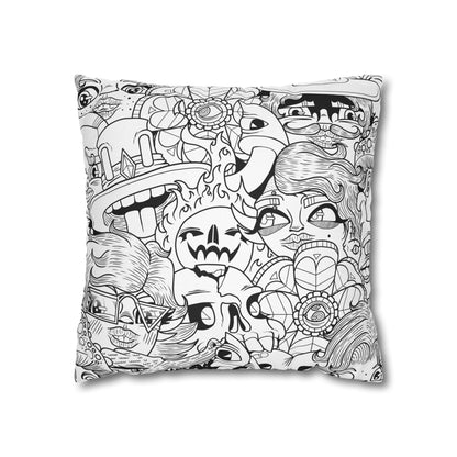 Spun Polyester Square Pillowcase