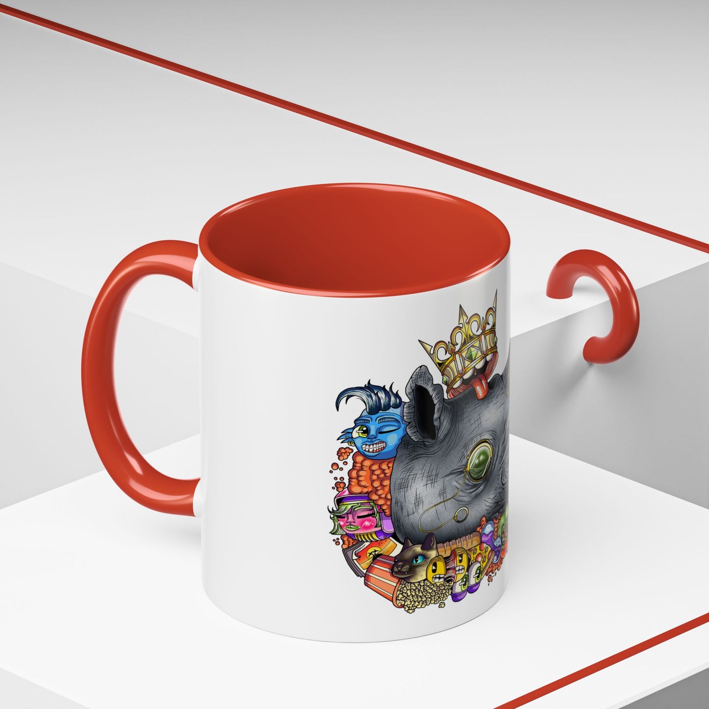 Accent Coffee Mug-Doodle Rhino