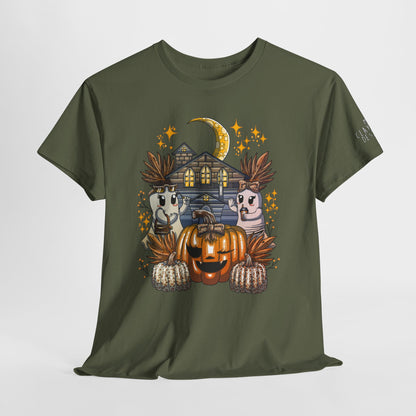 Adult Halloween Pumpkin Unisex Heavy Cotton Tee