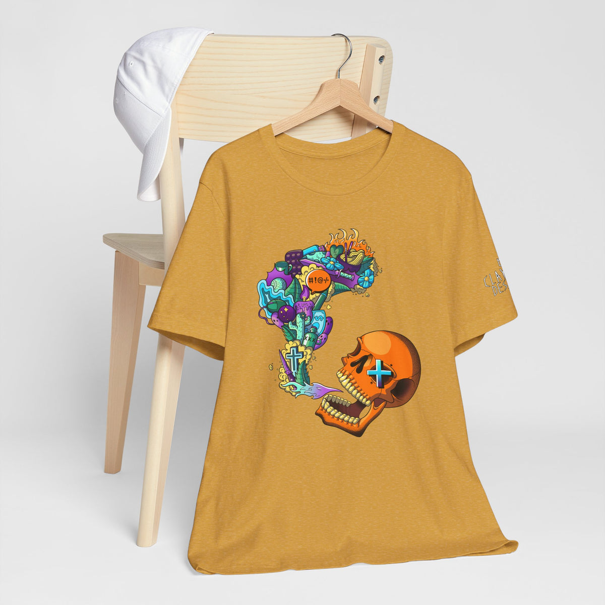 Unisex Jersey Short Sleeve Tee-Doodle Skull