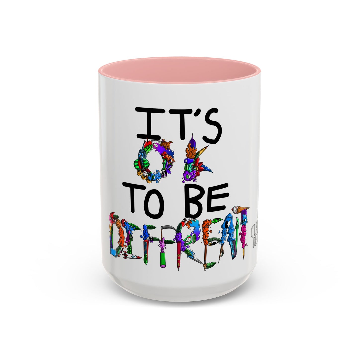 Accent Coffee Mug-Doodle It's OK to be Different