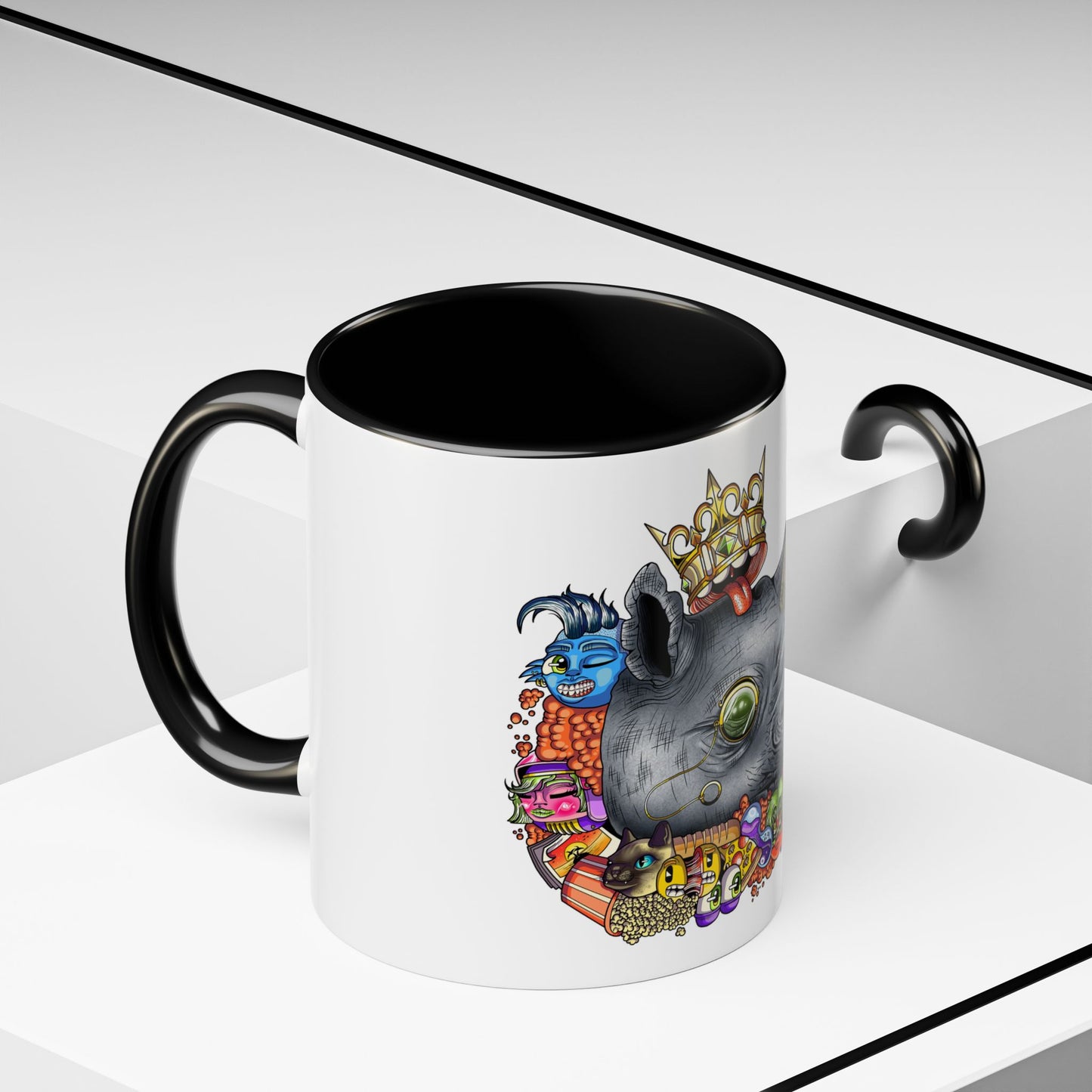 Accent Coffee Mug-Doodle Rhino