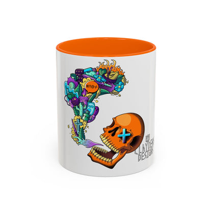 Accent Coffee Mug-Doodle Skull