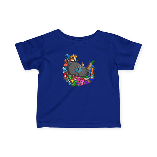 Infant Fine Jersey Tee- Doodle Rhino