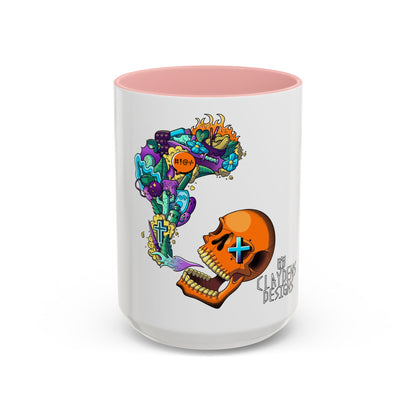 Accent Coffee Mug-Doodle Skull