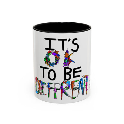 Accent Coffee Mug-Doodle It's OK to be Different