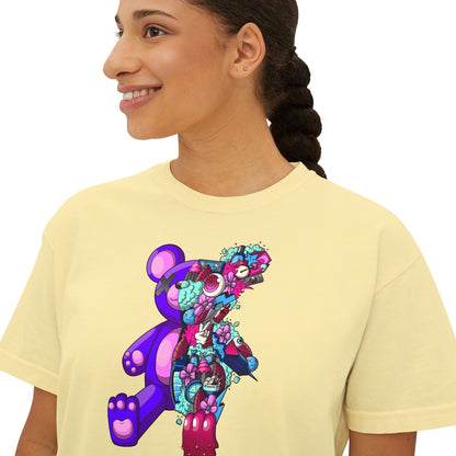 Women's Boxy Tee-Doodle Teddy