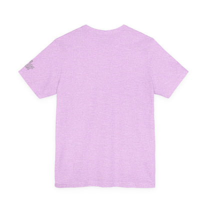 Bella+Canvas Unisex Jersey Short Sleeve Tee with print on sleeve