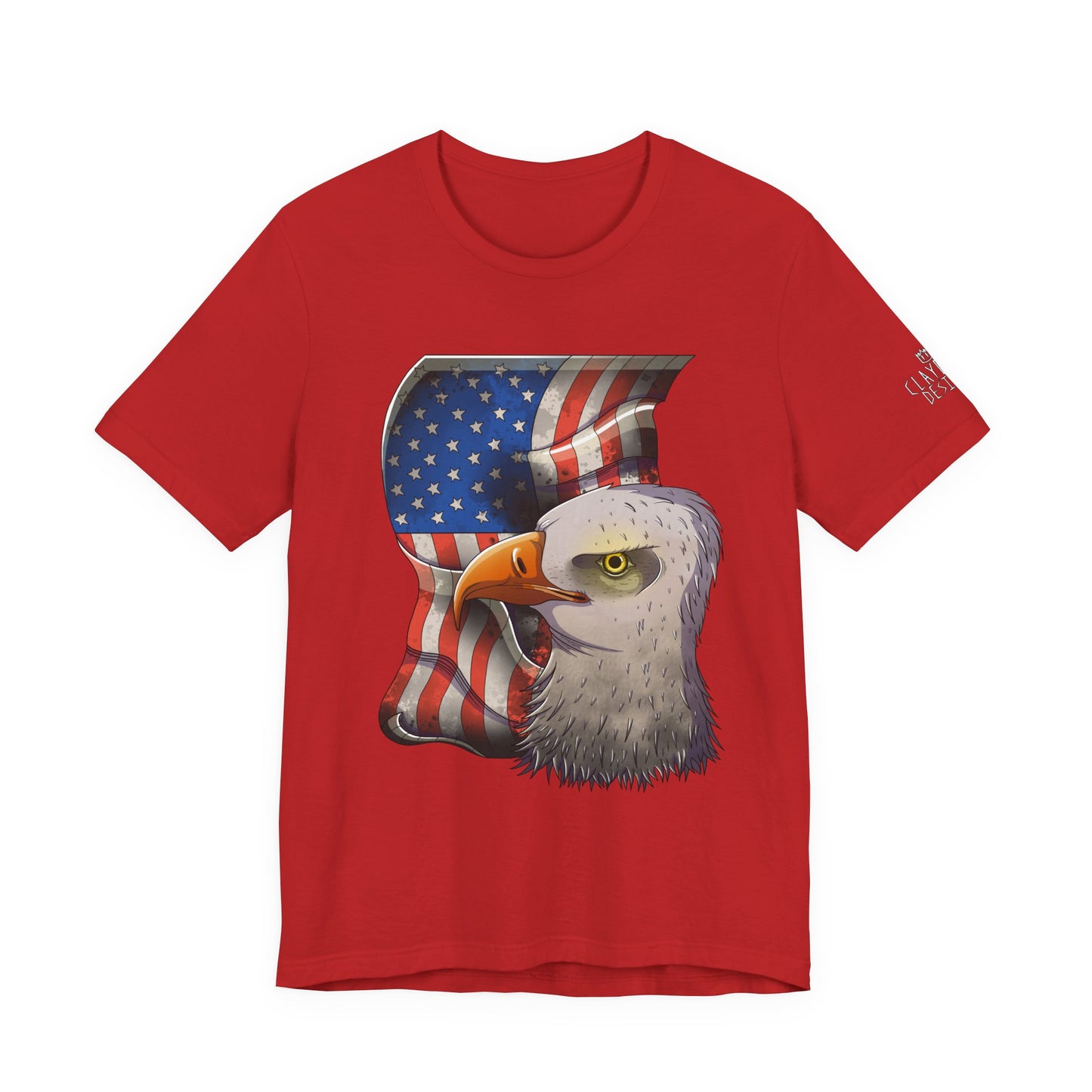 Bella+Canvas Unisex Jersey Short Sleeve Tee with print on sleeve