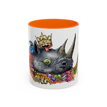 Accent Coffee Mug-Doodle Rhino