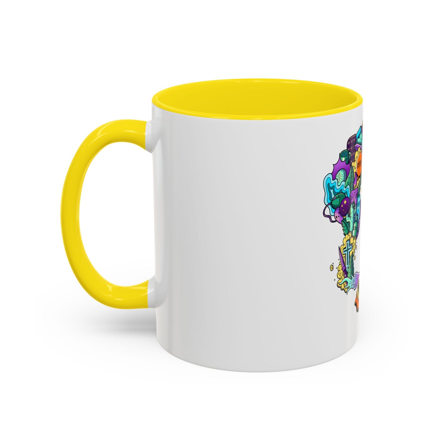 Accent Coffee Mug-Doodle Skull