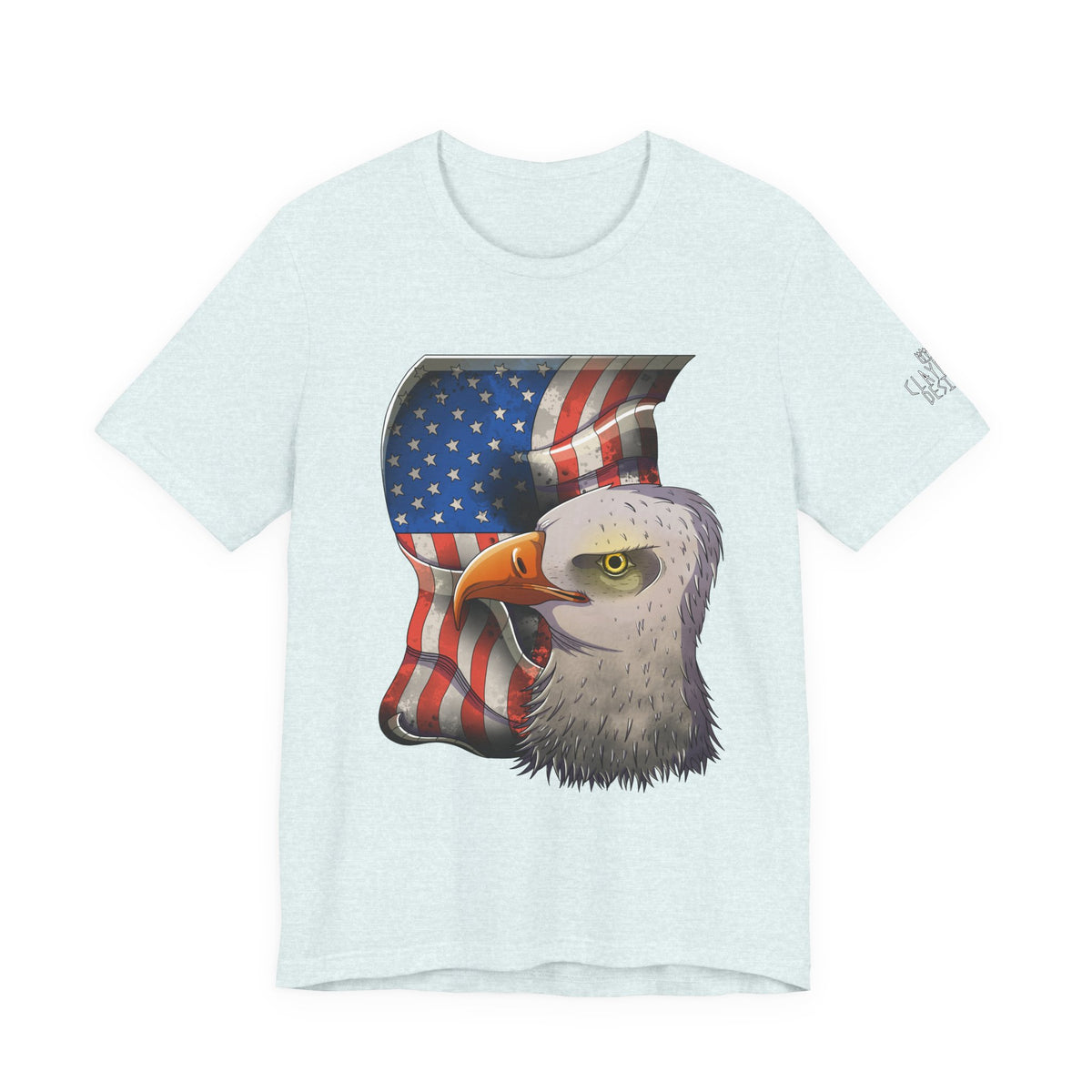 Bella+Canvas Unisex Jersey Short Sleeve Tee with print on sleeve
