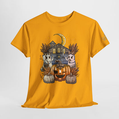 Adult Halloween Pumpkin Unisex Heavy Cotton Tee