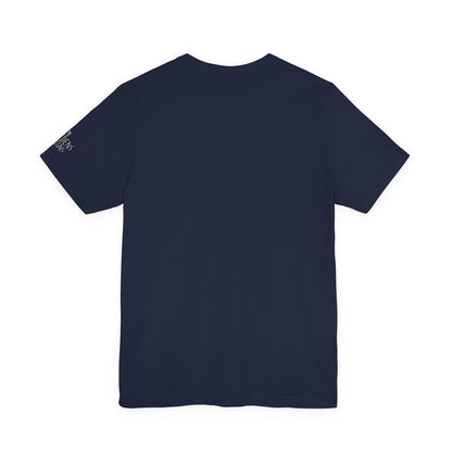 Bella+Canvas Unisex Jersey Short Sleeve Tee with print on sleeve