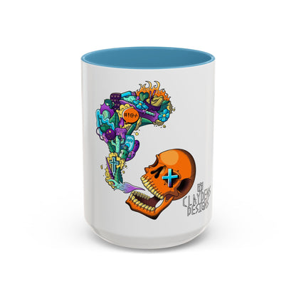 Accent Coffee Mug-Doodle Skull