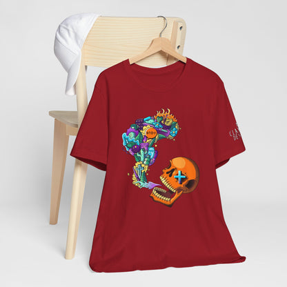 Unisex Jersey Short Sleeve Tee-Doodle Skull