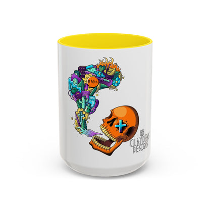 Accent Coffee Mug-Doodle Skull