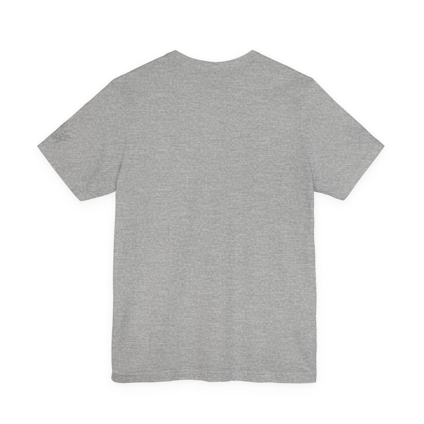 Bella+Canvas Unisex Jersey Short Sleeve Tee with print on sleeve
