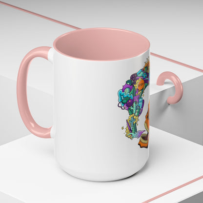 Accent Coffee Mug-Doodle Skull