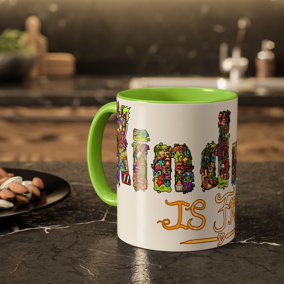 Kindness is Free Colorful Mugs (11oz, 15oz)