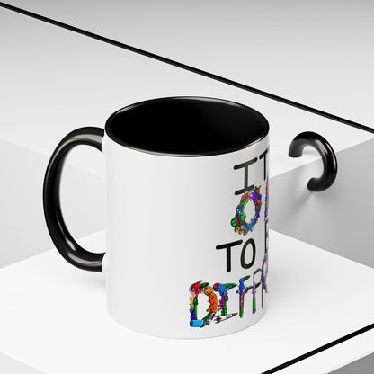 Accent Coffee Mug-Doodle It's OK to be Different