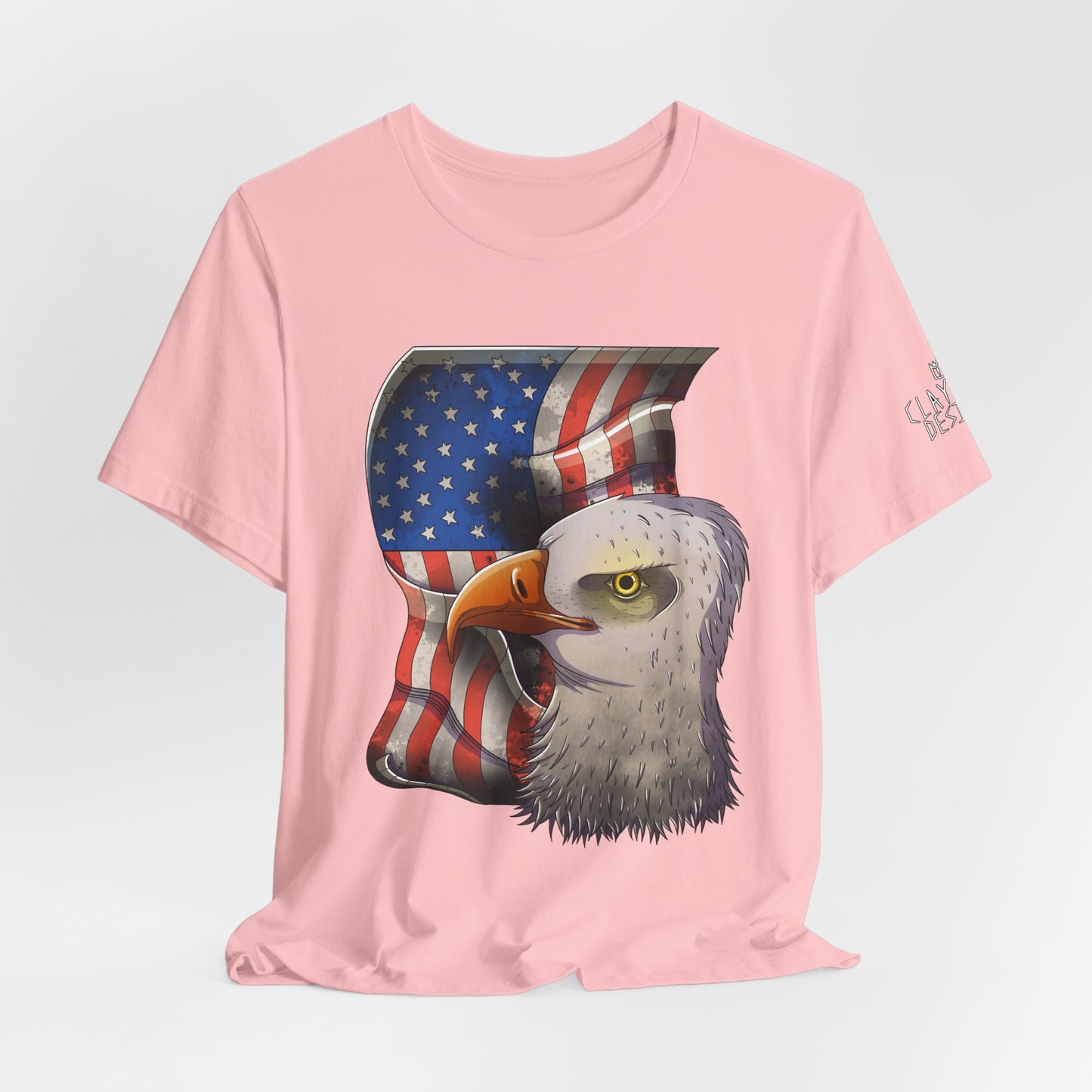 Bella+Canvas Unisex Jersey Short Sleeve Tee with print on sleeve
