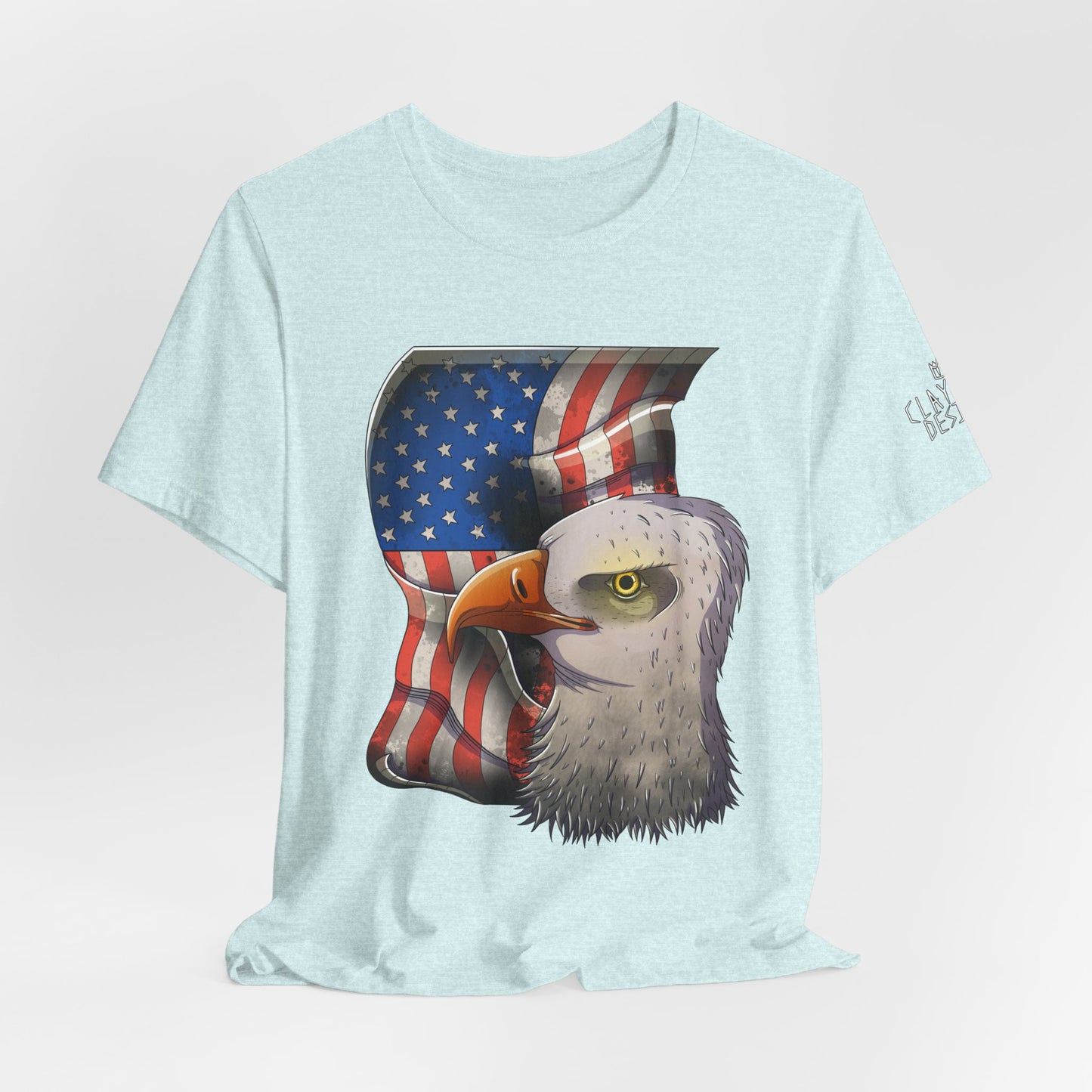 Bella+Canvas Unisex Jersey Short Sleeve Tee with print on sleeve