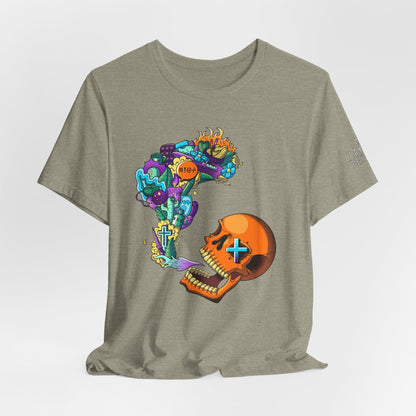 Unisex Jersey Short Sleeve Tee-Doodle Skull