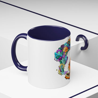 Accent Coffee Mug-Doodle Skull