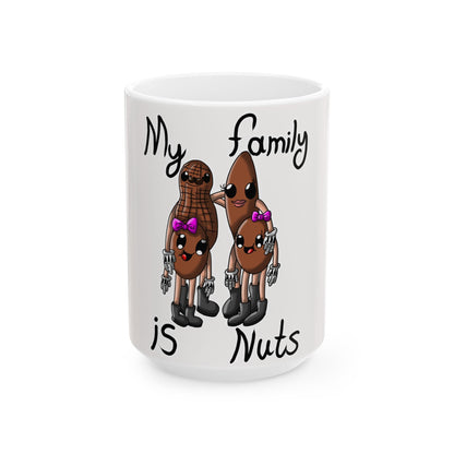 My Family is Nuts Ceramic Mug, (15oz)