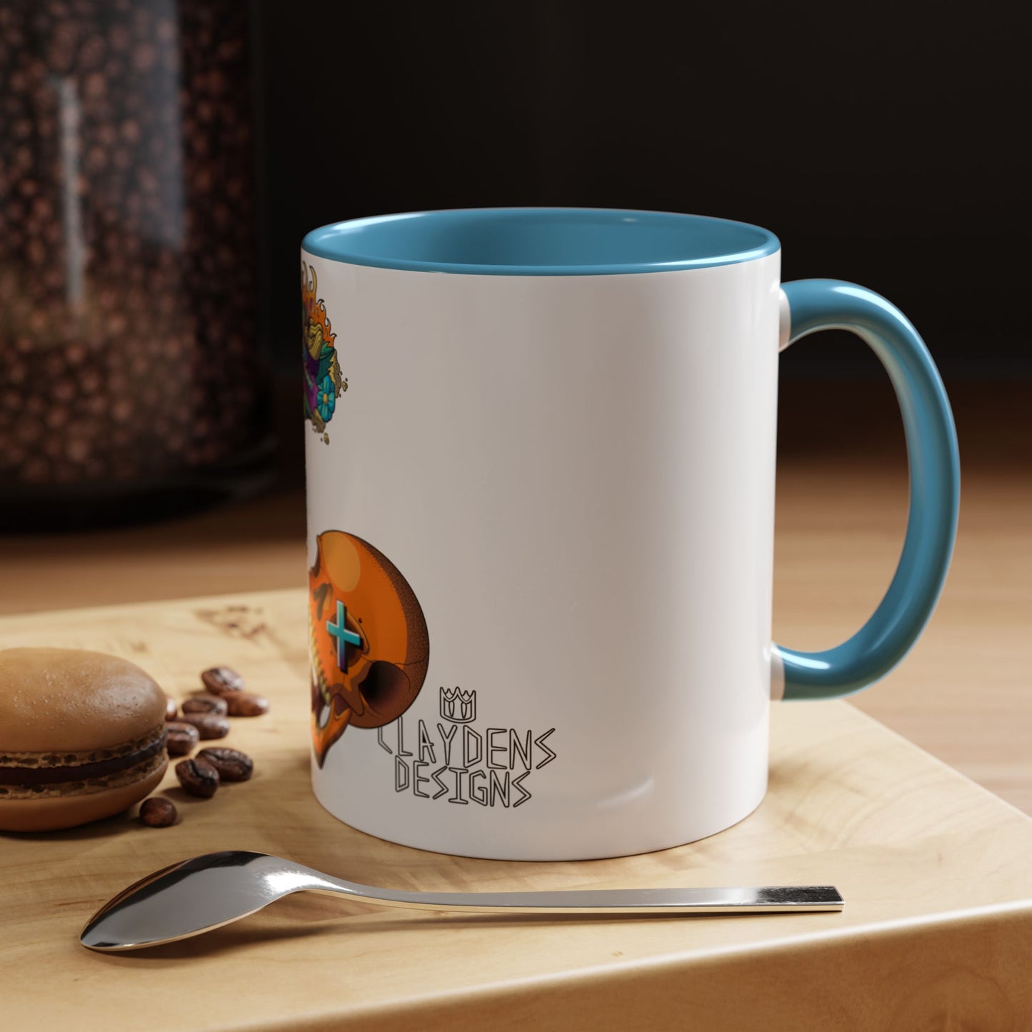 Accent Coffee Mug-Doodle Skull