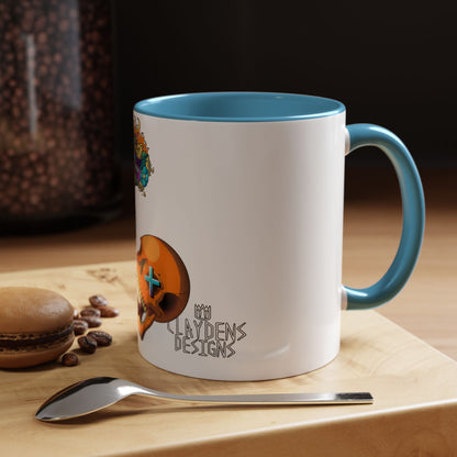 Accent Coffee Mug-Doodle Skull