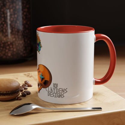Accent Coffee Mug-Doodle Skull
