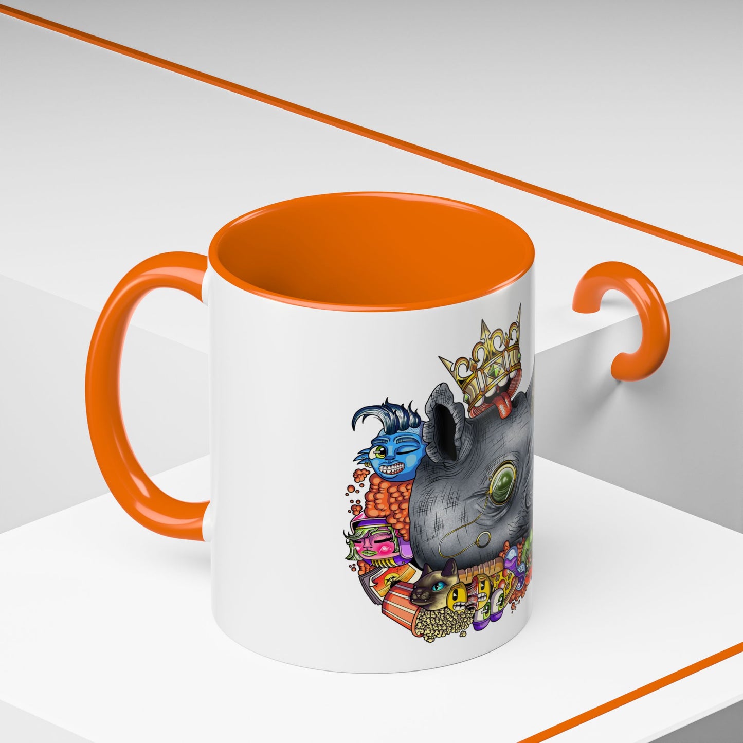 Accent Coffee Mug-Doodle Rhino