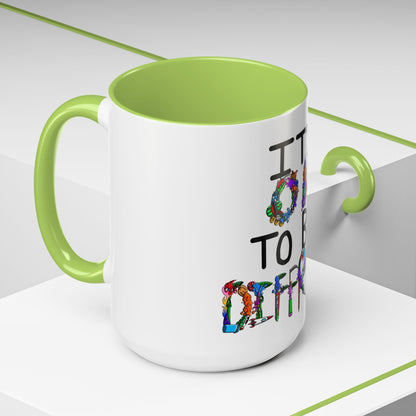 Accent Coffee Mug-Doodle It's OK to be Different