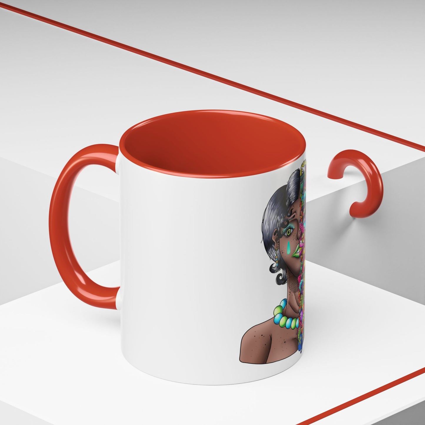 Accent Coffee Mug-Doodle Girl