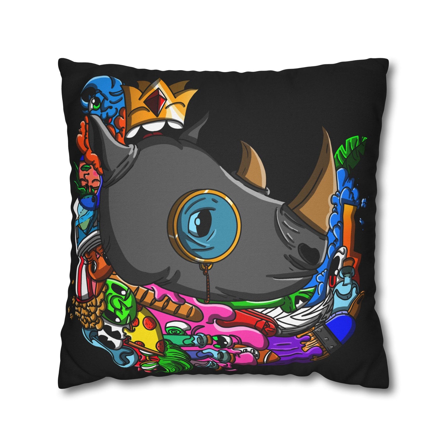 Spun Polyester Square Pillowcase