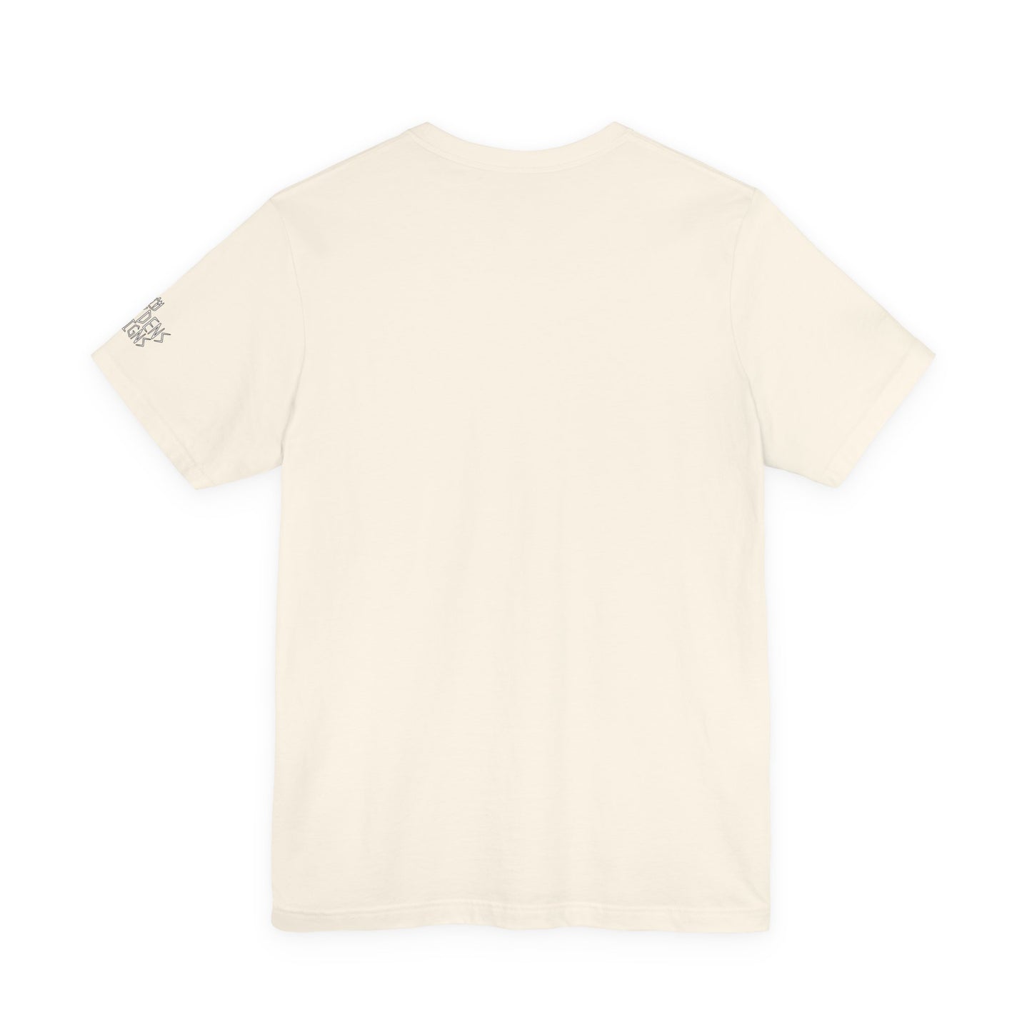 Bella+Canvas Unisex Jersey Short Sleeve Tee with print on sleeve