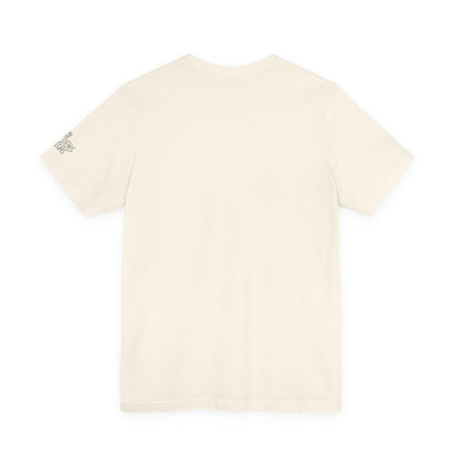 Bella+Canvas Unisex Jersey Short Sleeve Tee with print on sleeve