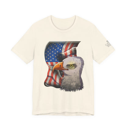 Bella+Canvas Unisex Jersey Short Sleeve Tee with print on sleeve